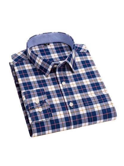 Men's 3-Pack Long Sleeve Oxford Shirts - Embroidered Chest Pockets