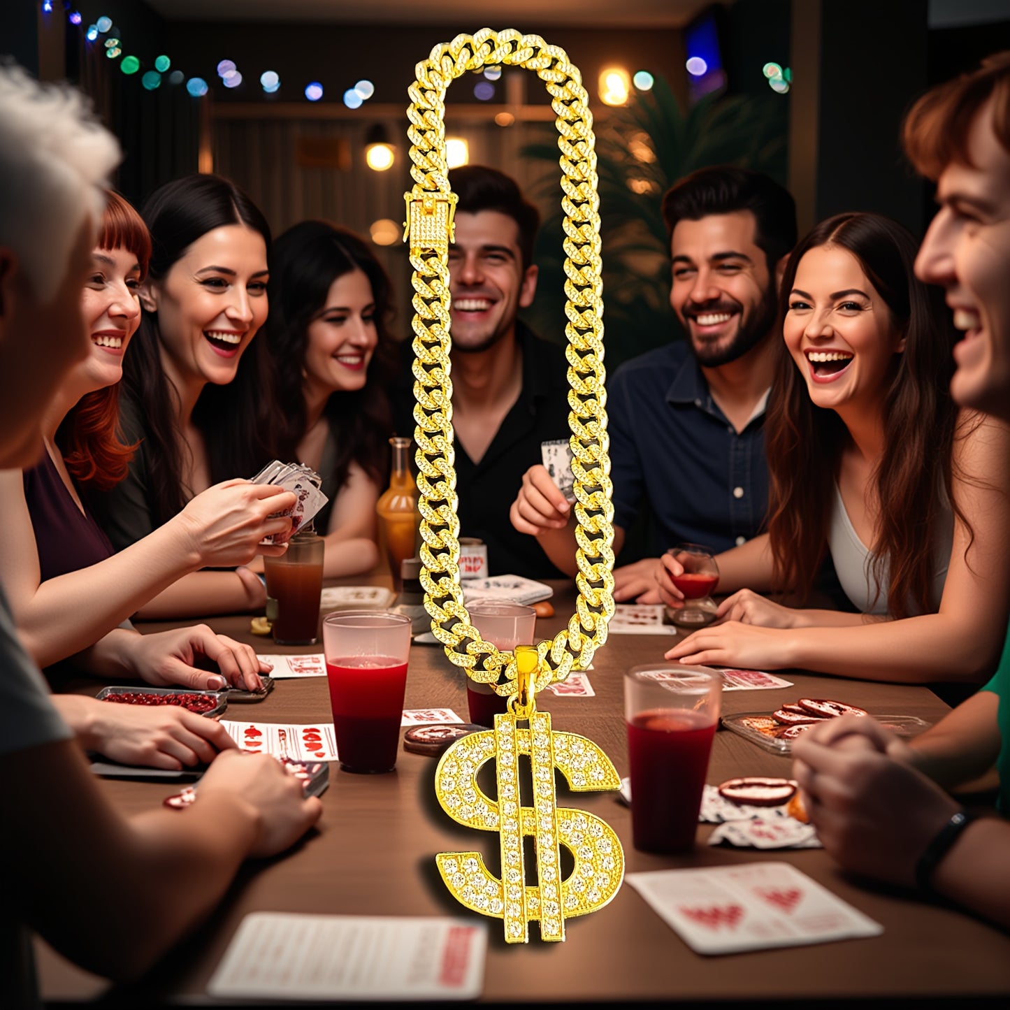 Men's Heavy-Duty Dollar Sign Necklace