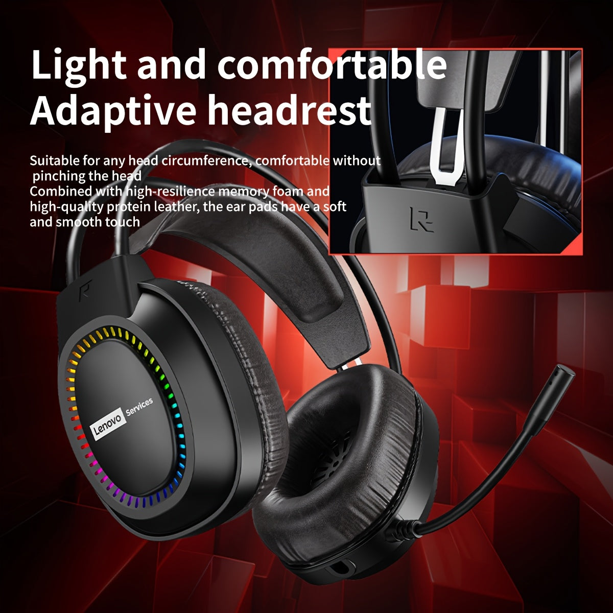 Lenovo Headset 7.1 Surround - RGB with Noise Cancelling Mic