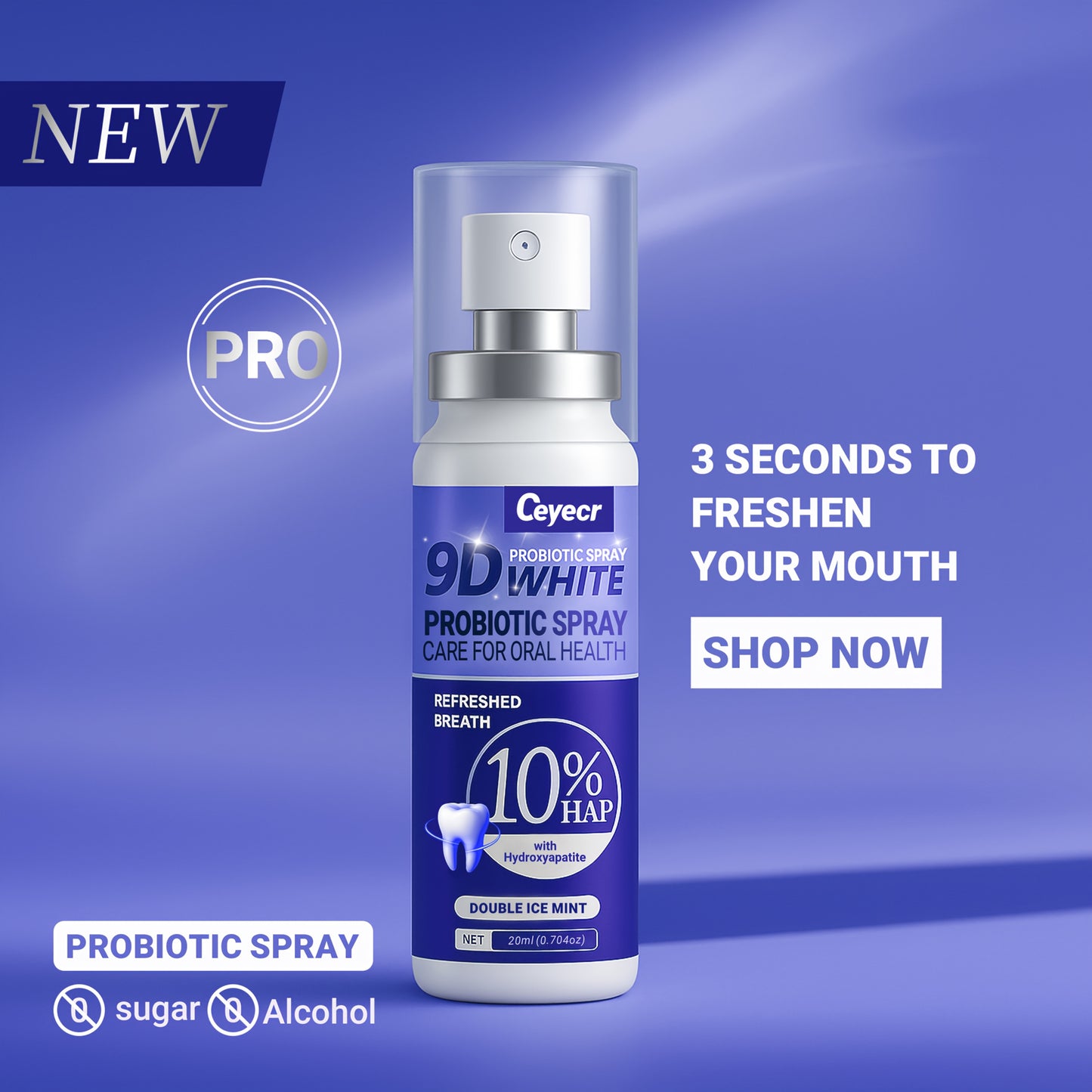 Oral Spray 3pcs 20ML - Breath Freshener Peach Mint Grape