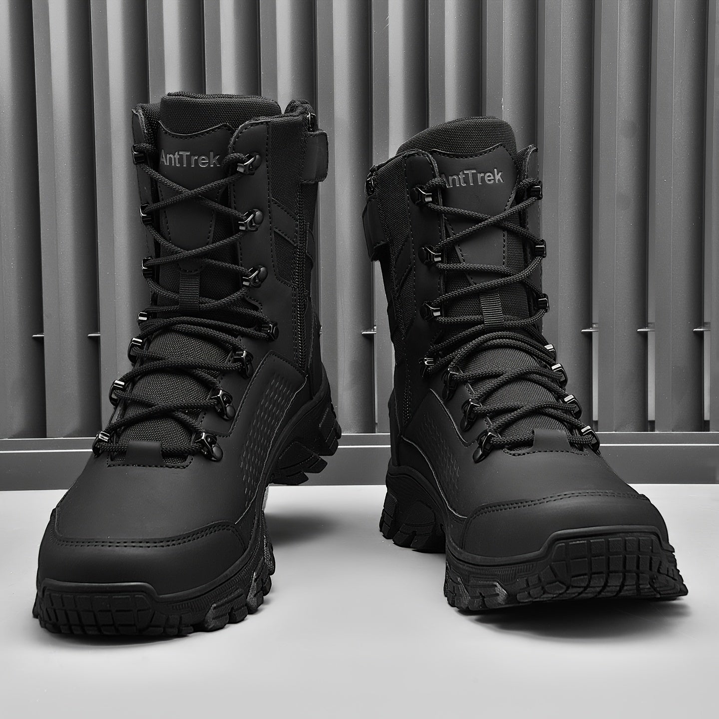 Men's Combat Boots - Wear-Resistant Hiking Thick-Sole