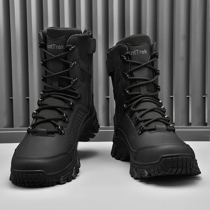 Men's Combat Boots - Wear-Resistant Hiking Thick-Sole