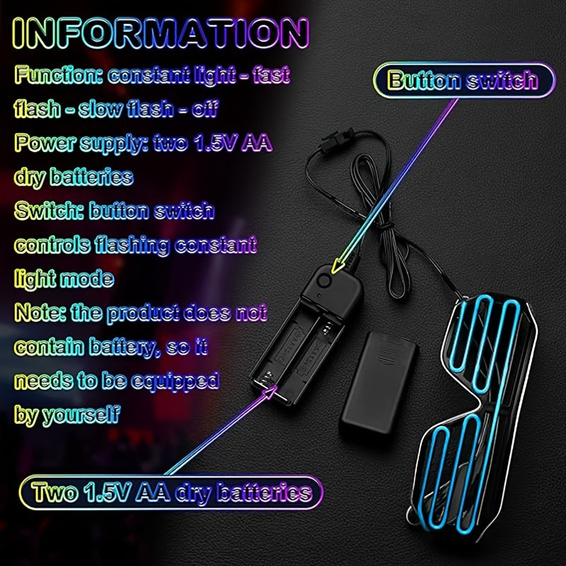 LED Party Glasses - Neon Eyes Glow-in-the-Dark Blinking Effect