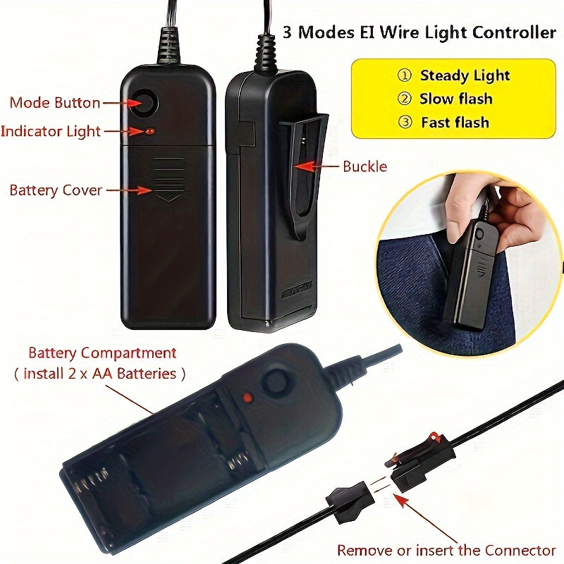 LED Party Glasses - Neon Eyes Glow-in-the-Dark Blinking Effect