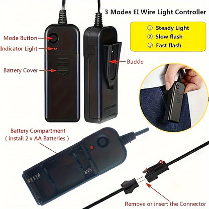 LED Party Glasses - Neon Eyes Glow-in-the-Dark Blinking Effect