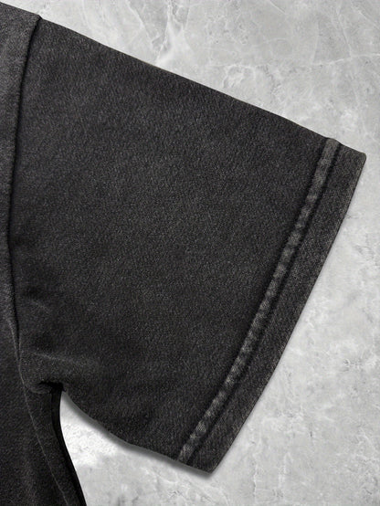 mona lisa Portrait Print T-Shirt - Loose Round Neck