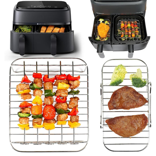2pcs Stainless Steel Air Fryer Grill Racks - Philips NA350 NA550