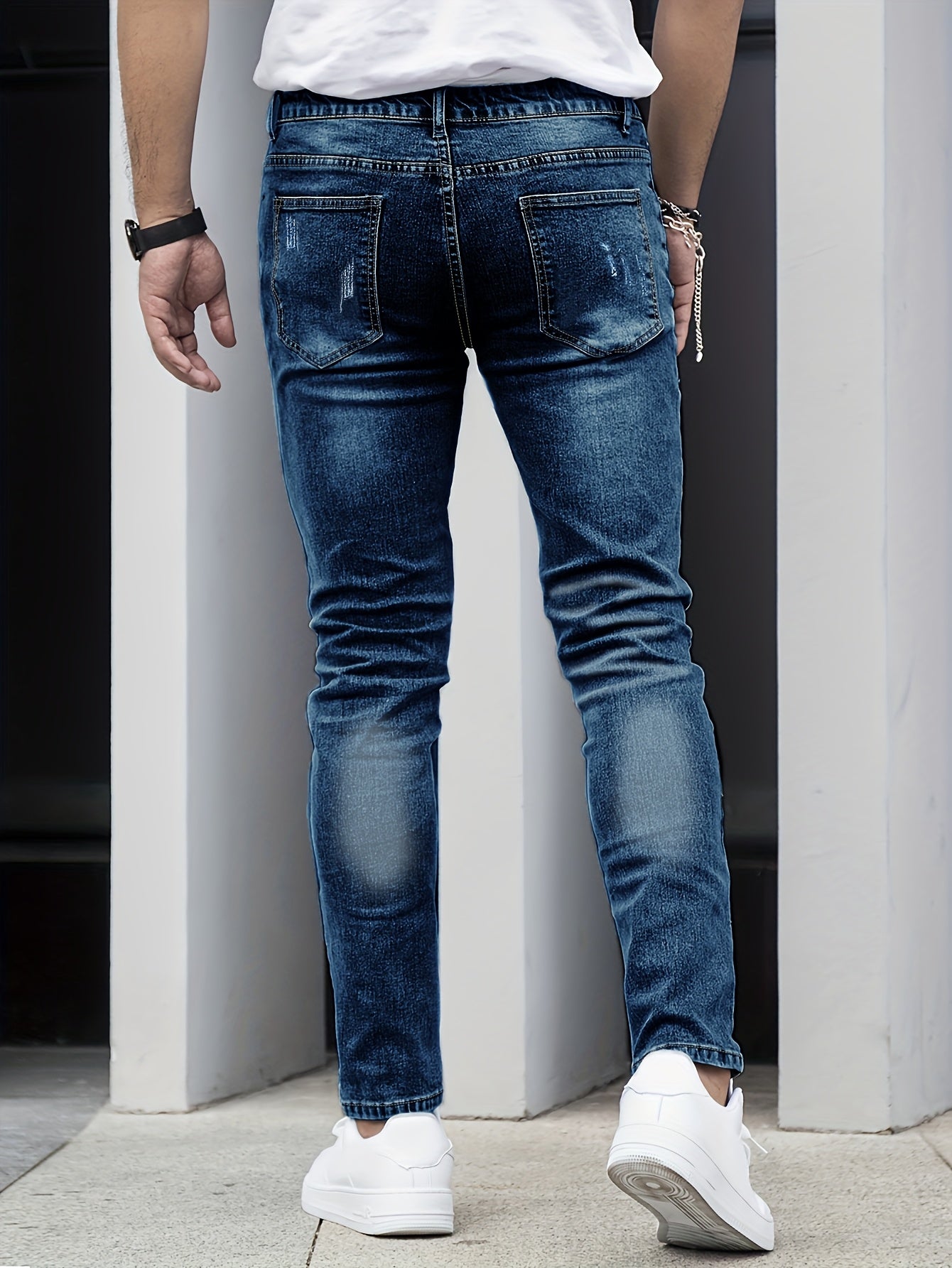 Men's Slim-Fit Stretch Denim - Button-Fly Skinny Jeans