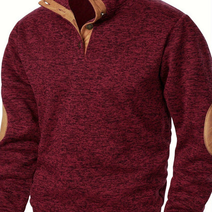 Men's Stand-Collar Casual Sweatshirt - Autumn Winter Long Sleeve