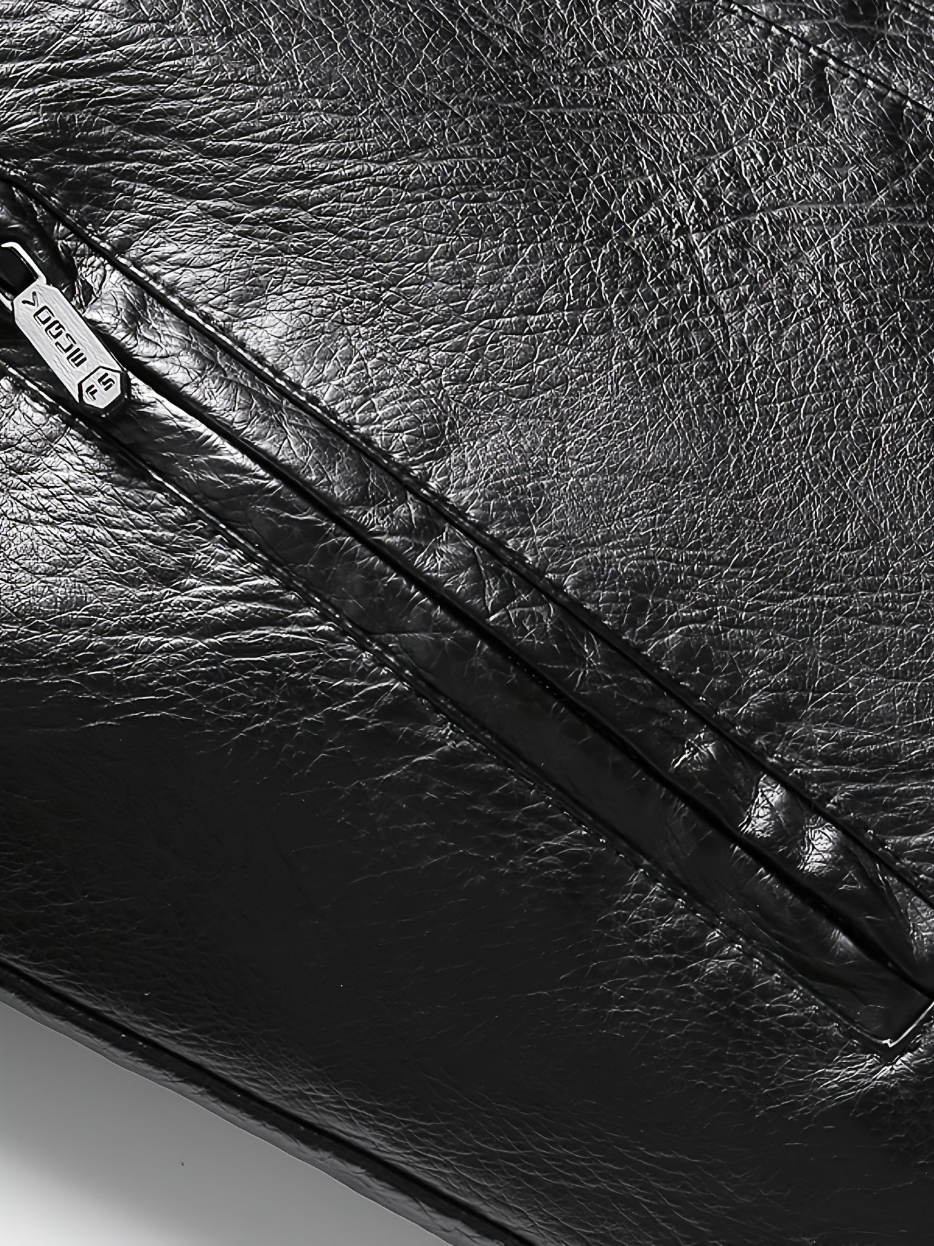 Men's Winter Thickened Bomber Jacket - Windproof Lapel PU