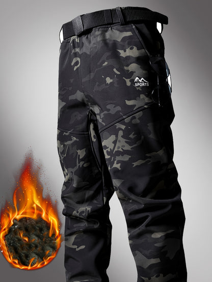 Men's Heavy-Duty Thermal Pants - Drawstring Waist Olive Green