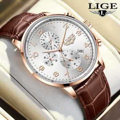 LIGE Men's Elegant Chronograph Watch