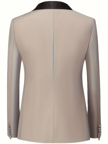 Men's 3pcs Suit Set - Blazer Vest Pants Elegant