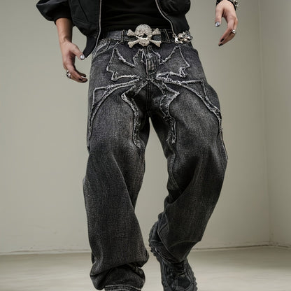 URBANIX Men's Embroidered Jeans