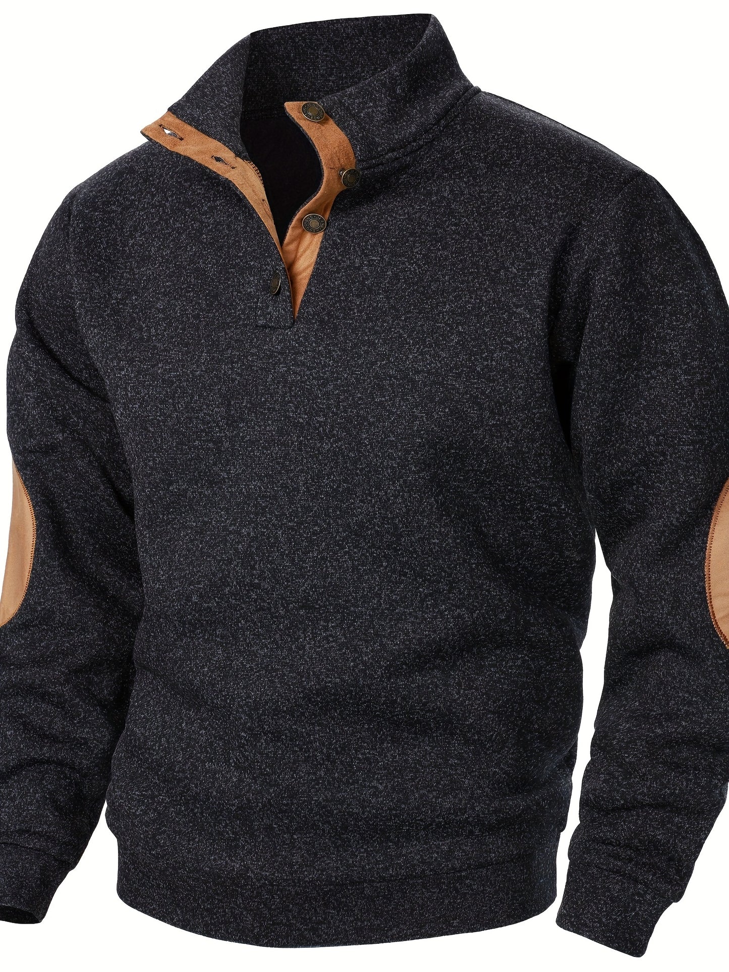 Men's Stand-Collar Casual Sweatshirt - Autumn Winter Long Sleeve