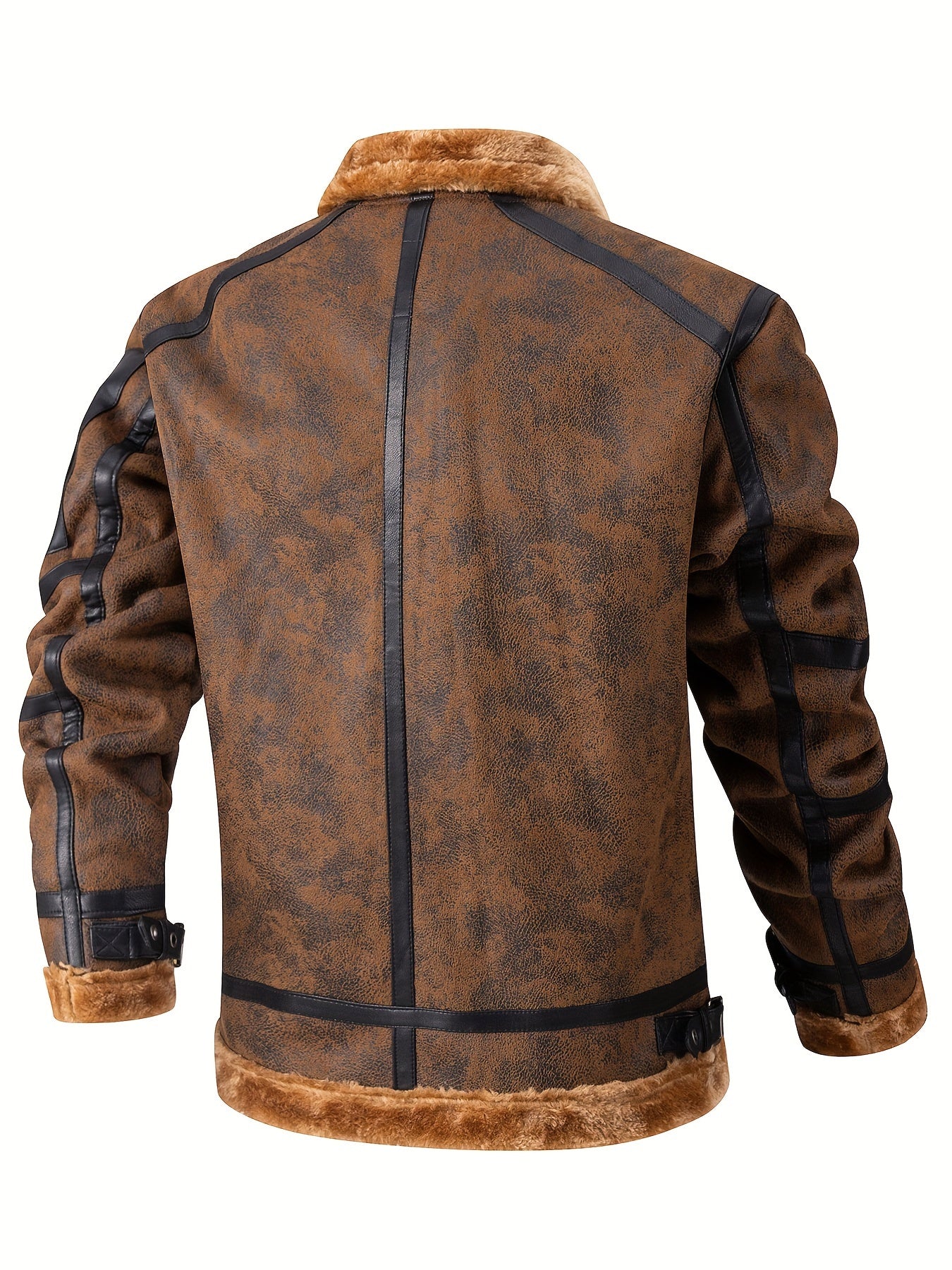 Men's Autumn-Winter Thickened Fleece-Lined Bomber Jacket