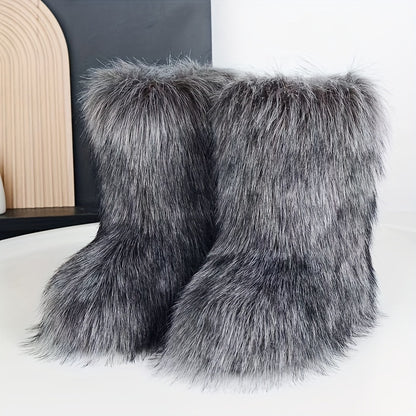 Women's Mid-Calf Faux Fur Boots