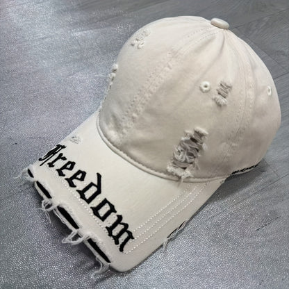 Baseball Cap - Washed Distressed with Embroidery