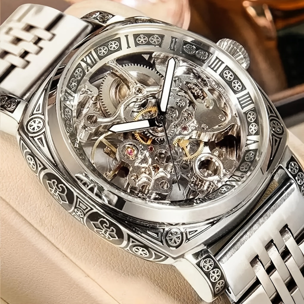 Retro Hollow Tourbillon Mechanical Watch