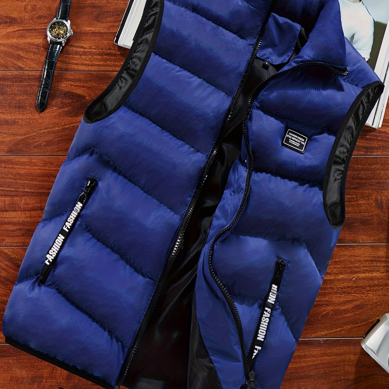 Men's Sleeveless Vest - Warm Zippered Stand Collar