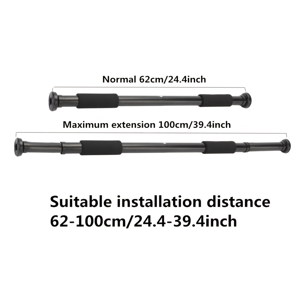 Adjustable Door Pull-Up Bar 61.98-100.08cm - No-Drill Carbon Steel