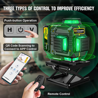 highsam 4D Laser Level - 16 Line Cross 360 Self Leveling 2 Battery