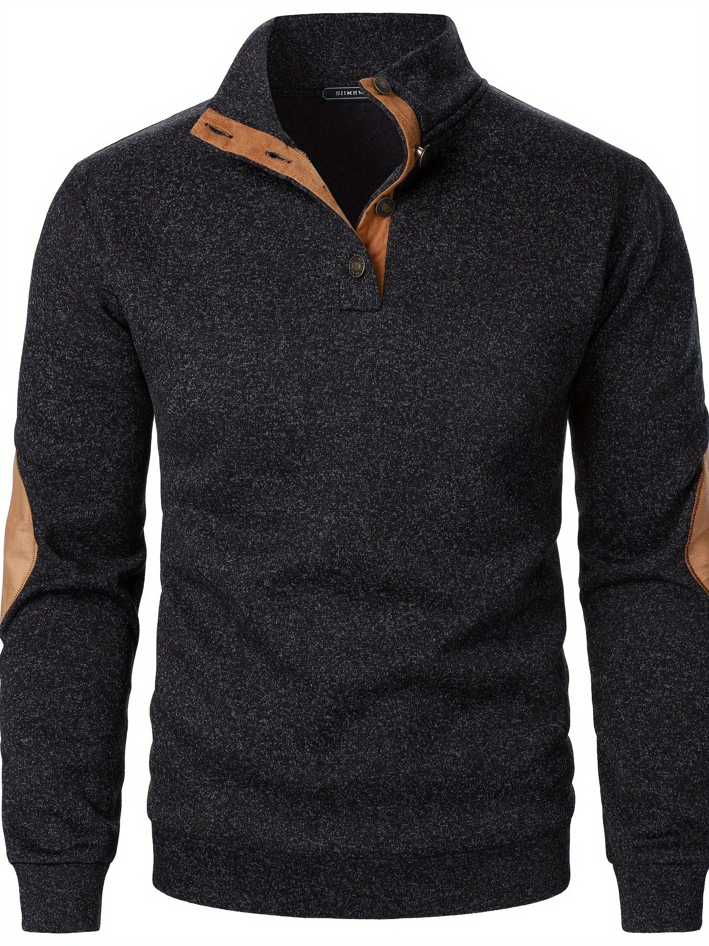Men's Stand-Collar Casual Sweatshirt - Autumn Winter Long Sleeve