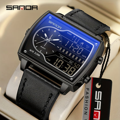 OFNS Men's Digital Watch - Multifunctional Electronic Timing Square