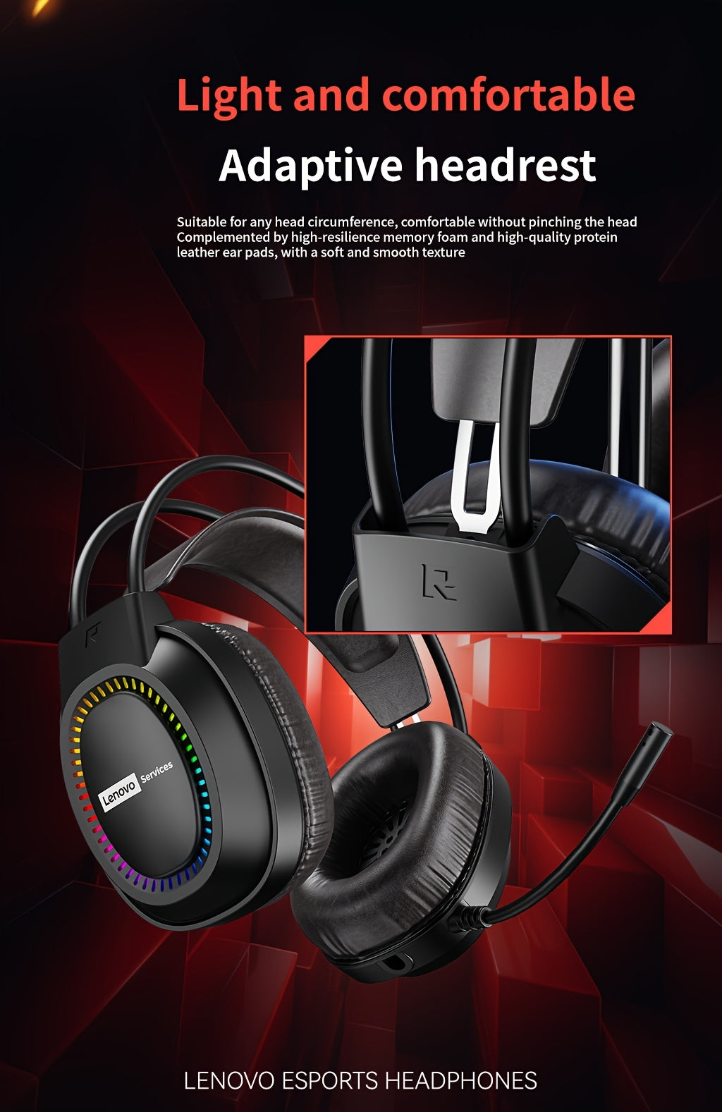 Lenovo Headset 7.1 Surround - RGB with Noise Cancelling Mic