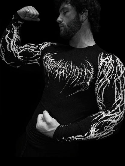 Men's Compression Long Sleeve Fitness Shirt - Muscle Fit