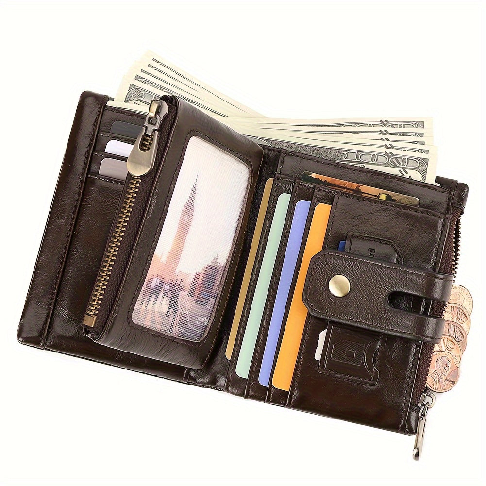 JEEP High Capacity Genuine Leather Wallet - RFID Protection Men