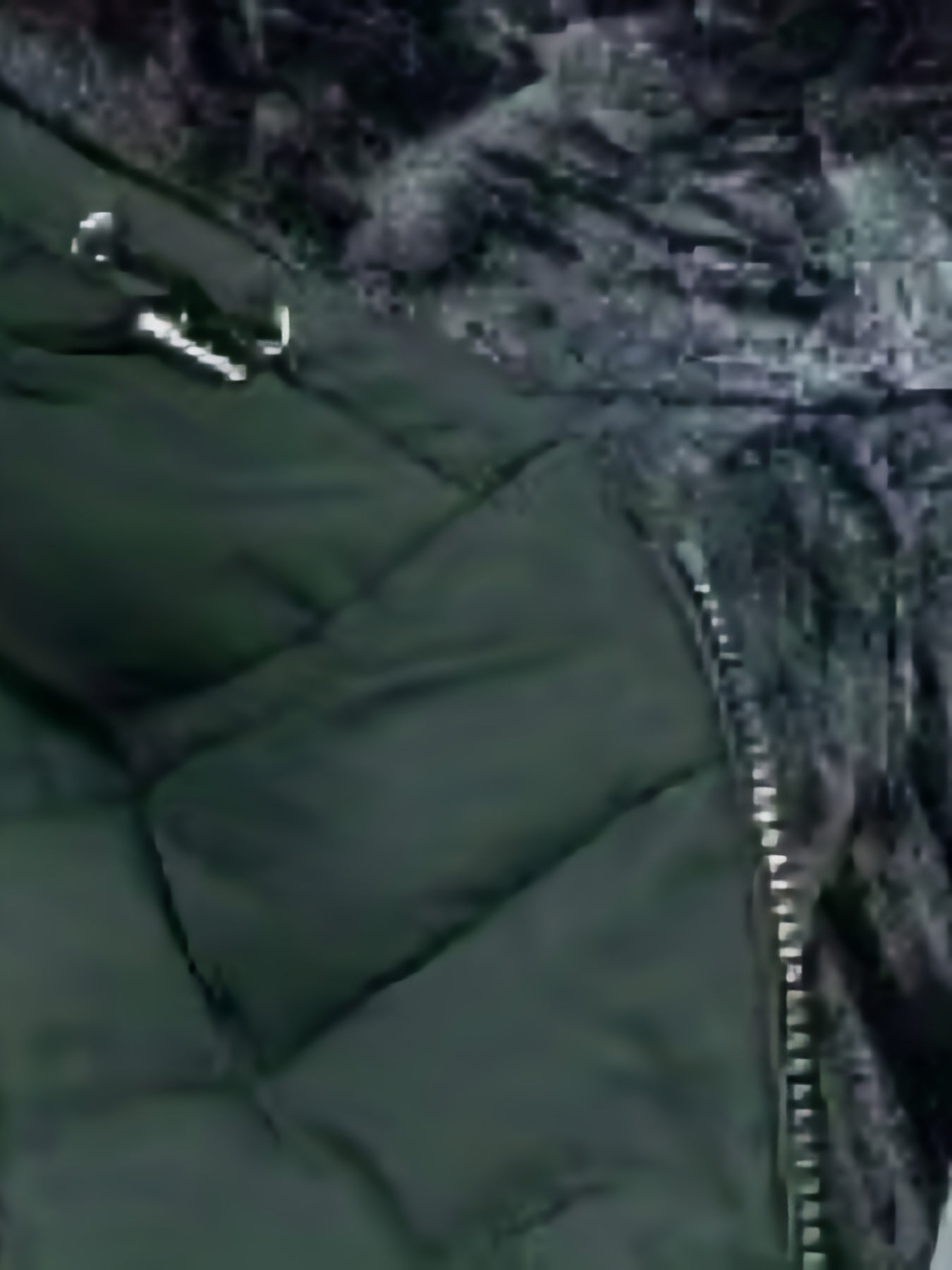 Plus Size Hooded Mid-Length Thick Warm Coat - Anti-Cold Zipper