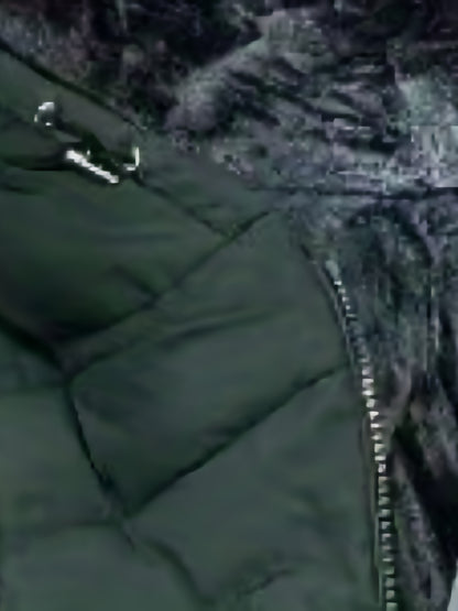 Plus Size Hooded Mid-Length Thick Warm Coat - Anti-Cold Zipper