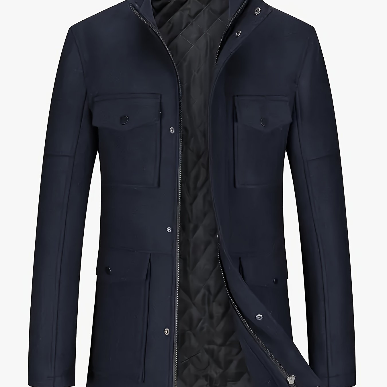 Men's Autumn/Winter Tweed Coat - Business Double-Breasted Wool