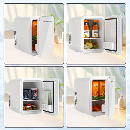 Mini-réfrigérateur pour camping-car 4 L - Glacière et chauffe-plats portables CA + 12 V CC