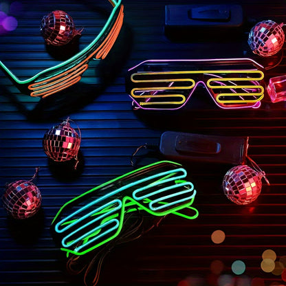 LED Party Glasses - Neon Eyes Glow-in-the-Dark Blinking Effect
