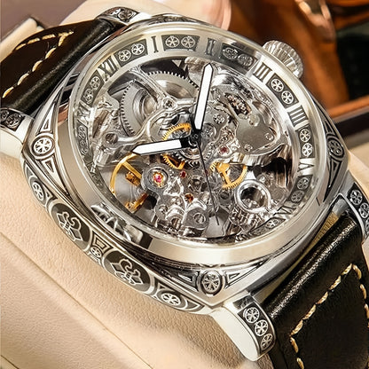 Retro Hollow Tourbillon Mechanical Watch