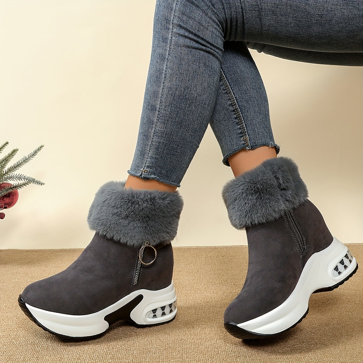 Women's Autumn/Winter Fuzzy Boots