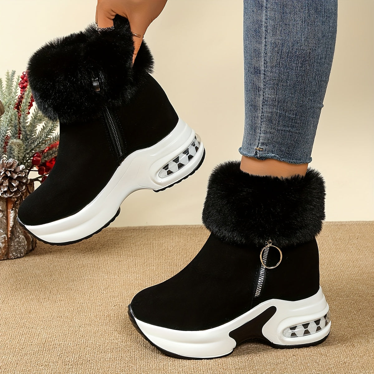 Women's Autumn/Winter Fuzzy Boots