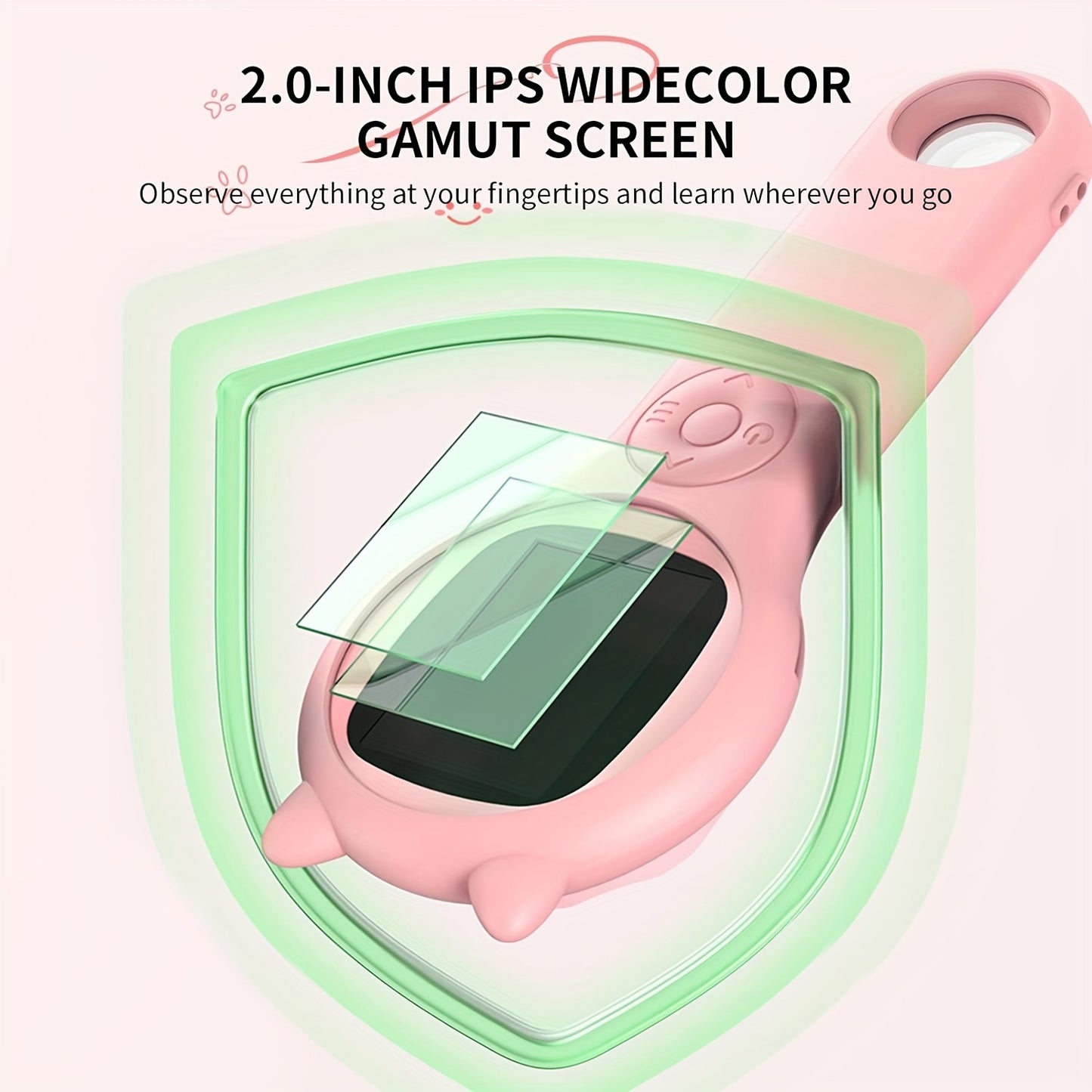 RIVGOT Kinder-Handmikroskop – 2 MP, 2" IPS-Digitaldisplay