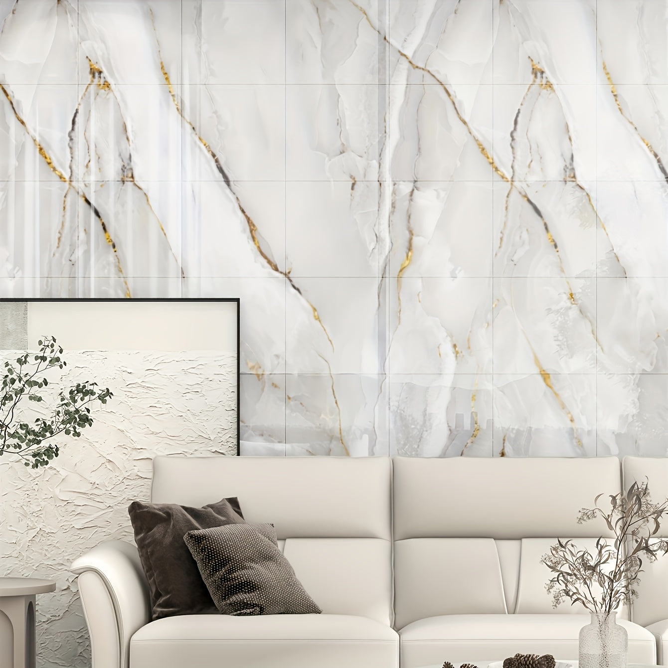 3D Marble Self-Adhesive Wall Tiles — 20/30/50 pcs