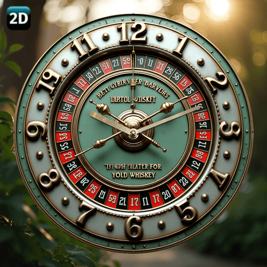 Silent Wall Clock - Vintage Roulette Wheel