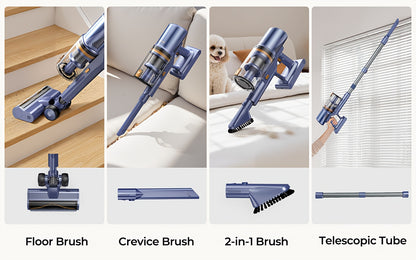 Laresar V11 Cordless Vacuum 650W 90Min - 46KPa 6-in-1 Touch Display