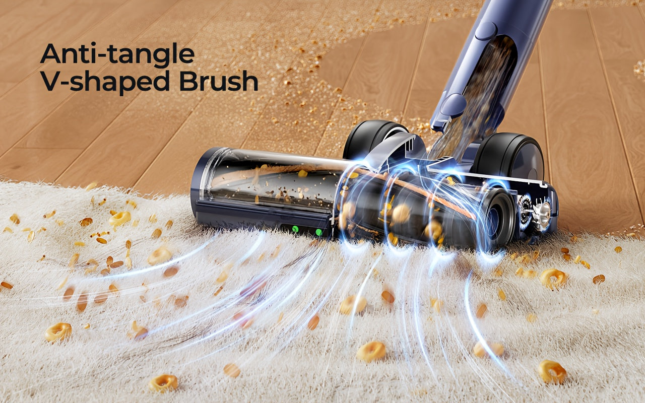 Laresar V11 Cordless Vacuum 650W 90Min - 46KPa 6-in-1 Touch Display