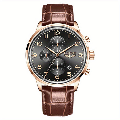 LIGE Men's Elegant Chronograph Watch