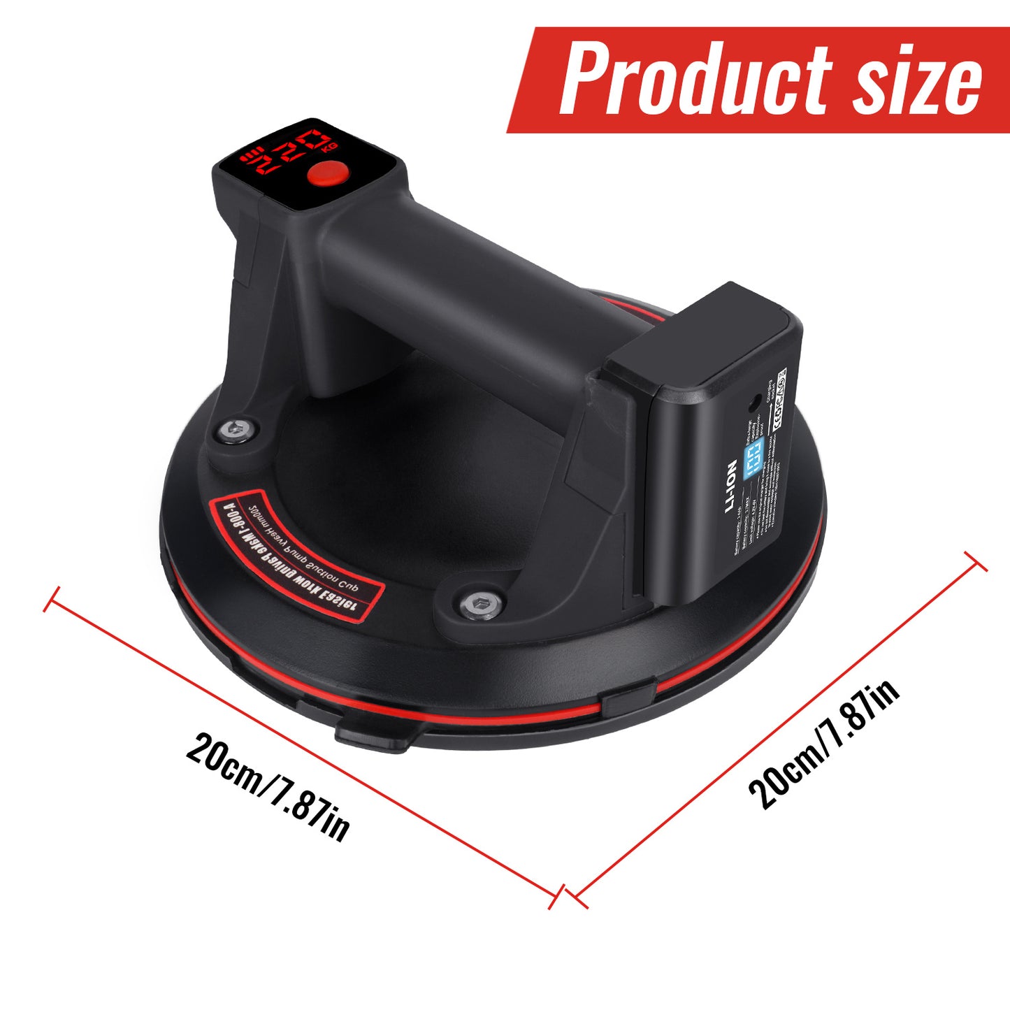 220KG Electric Vacuum Suction Cup - Heavy-Duty Glass Tile Lifter