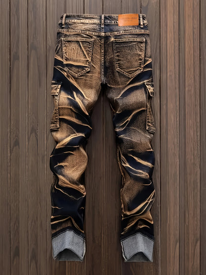 Men's Slim-Fit Stretch Denim - Tie Dye Straight Leg