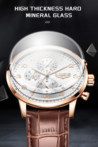 LIGE Men's Elegant Chronograph Watch