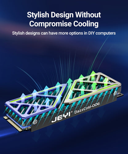 JEYI M.2 SSD Heatsink - Magnesium Aluminum Alloy Cooler 2280 NVME