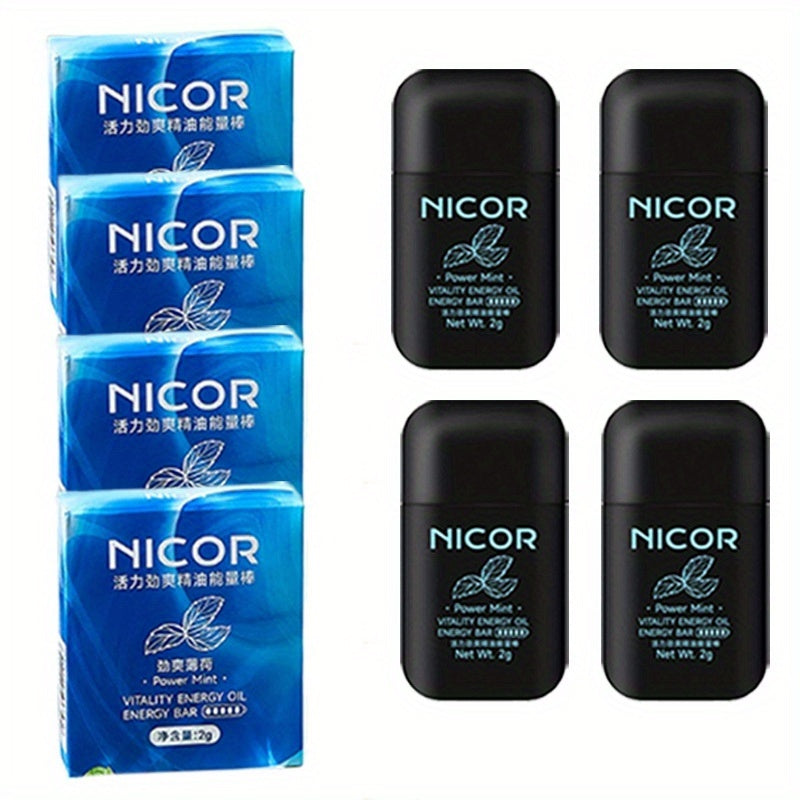 NICOR Vitality Mint Nasal Decongestant 4pcs - Dual-Orifice Upgraded